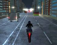 Motorbike traffic buszos HTML5 játék