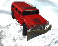 Winter snow plow jeep driving jtkok ingyen
